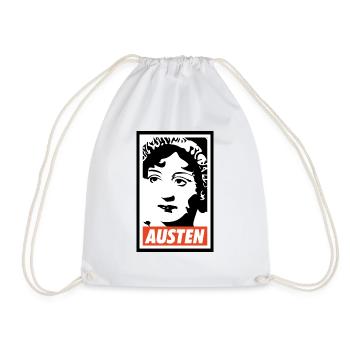 Jane Austen - Drawstring Bag - white - Front