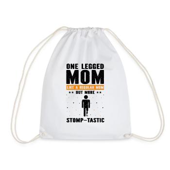 Artificial limb design for leg prosthesis - Drawstring Bag - white - Front