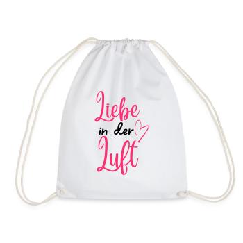 "Liebe in der Luft" Valentinstagsdesign für Paare - Turnbeutel - Weiß - Vorne