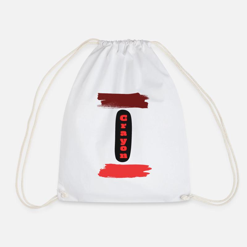 crayon - Drawstring Bag - white