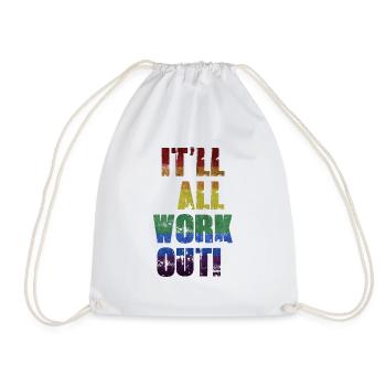 It'll All Work Out - Drawstring Bag - white - Front