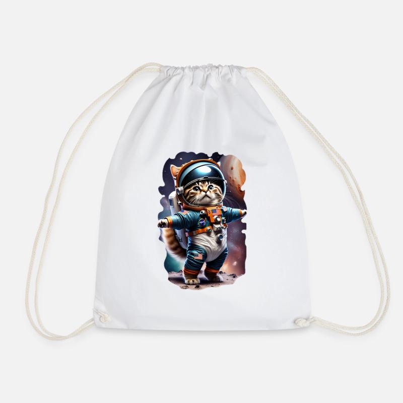 Cat Astronaut - Turnbeutel - Weiß