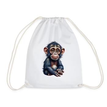 Singe singe - Sac de sport léger - blanc - Devant