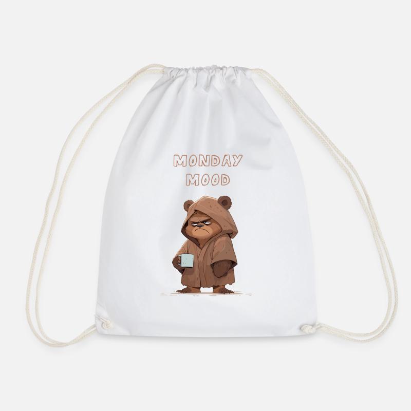 Monday mood bear - Turnbeutel - Weiß