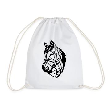 Conception Low Poly pour chevaux - Sac de sport léger - blanc - Devant
