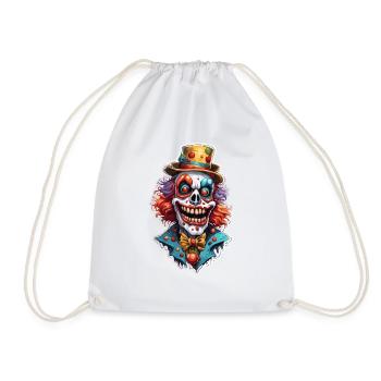 Clown d’horreur / Cirque / Drôle / Spectacle / Halloween - Sac de sport léger - blanc - Devant