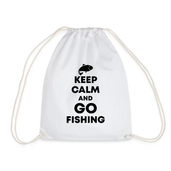 Angler Spruch Fischen Fischer Geschenksidee - Turnbeutel - Weiß - Vorne