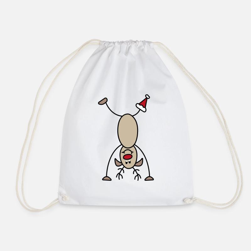 Funny Christmas - Drawstring Bag - white