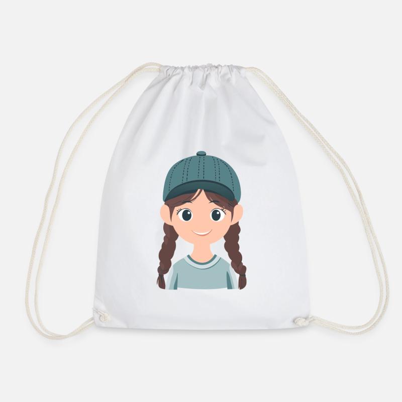 School Holidays Girls - Drawstring Bag - white