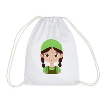 Schoolgirl Girl Girl - Drawstring Bag - white - Front