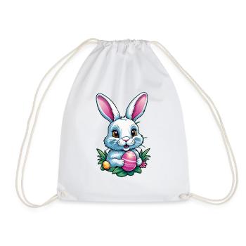Osterhase - Turnbeutel - Weiß - Vorne