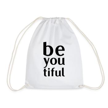 beyoutiful Taschen , Kissen , Sticker & mehr - Turnbeutel - Weiß - Vorne