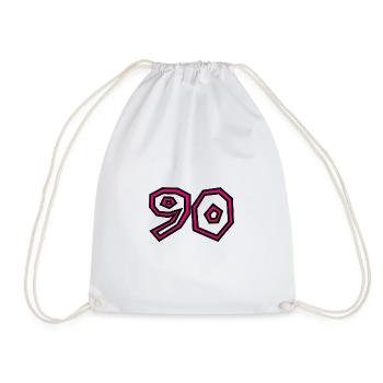 90. 90 YEARS. 90TH ANNIVERSARY. 90TH ANNIVERSARY. - Drawstring Bag - white - Front