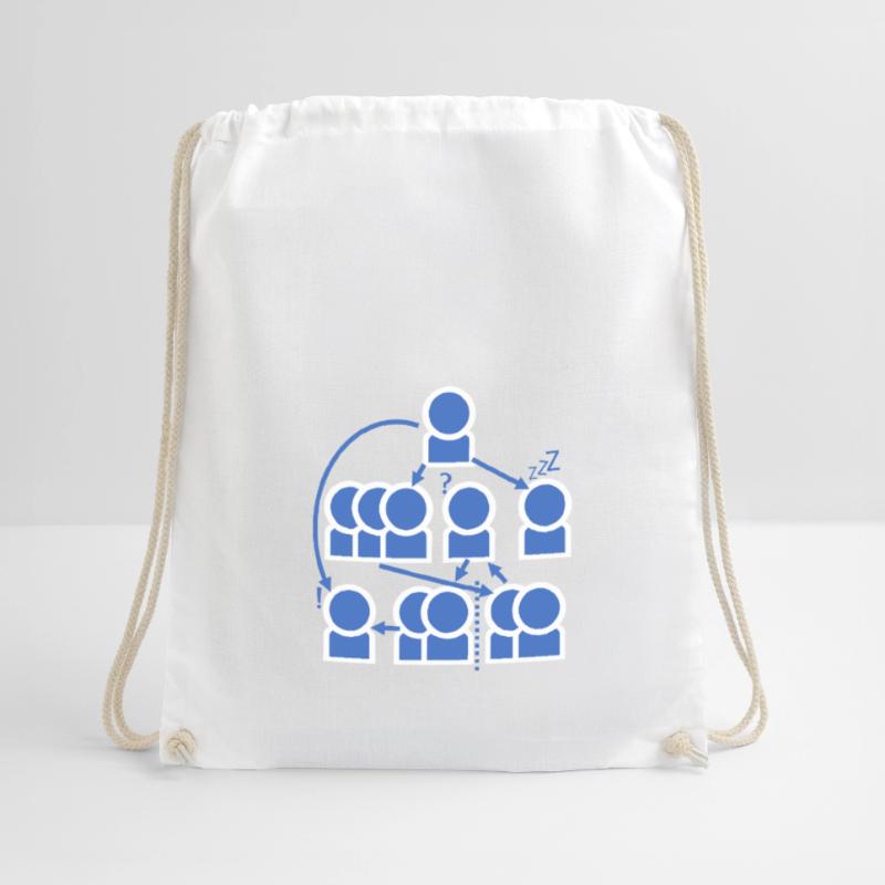 Crazy organization chart - all right? Drawstring Bag