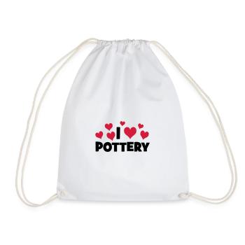 POTTERY - Drawstring Bag - white - Front