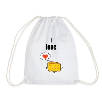 I Love Cheese - Cadeau - Sac de sport léger - blanc - Devant