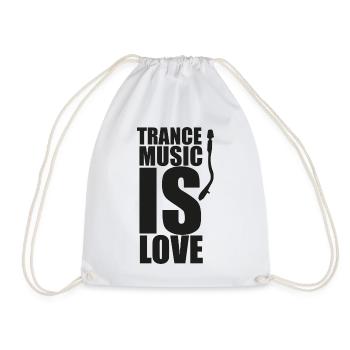 TranceMusicIsLoveblack - Turnbeutel - Weiß - Vorne