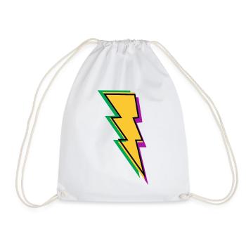 Flash Lightning - Drawstring Bag - white - Front