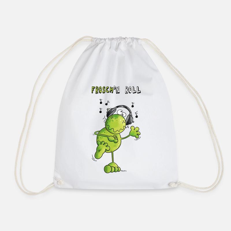 Frosch n' Roll - Turnbeutel - Weiß