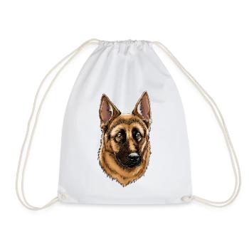 English Shepherd - Drawstring Bag - white - Front
