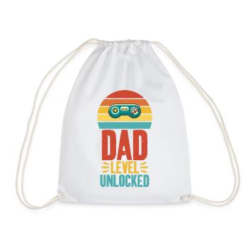 Dad Level Freigeschaltet Coole Kunst Für Gamer Dad - Turnbeutel - Weiß - Vorne