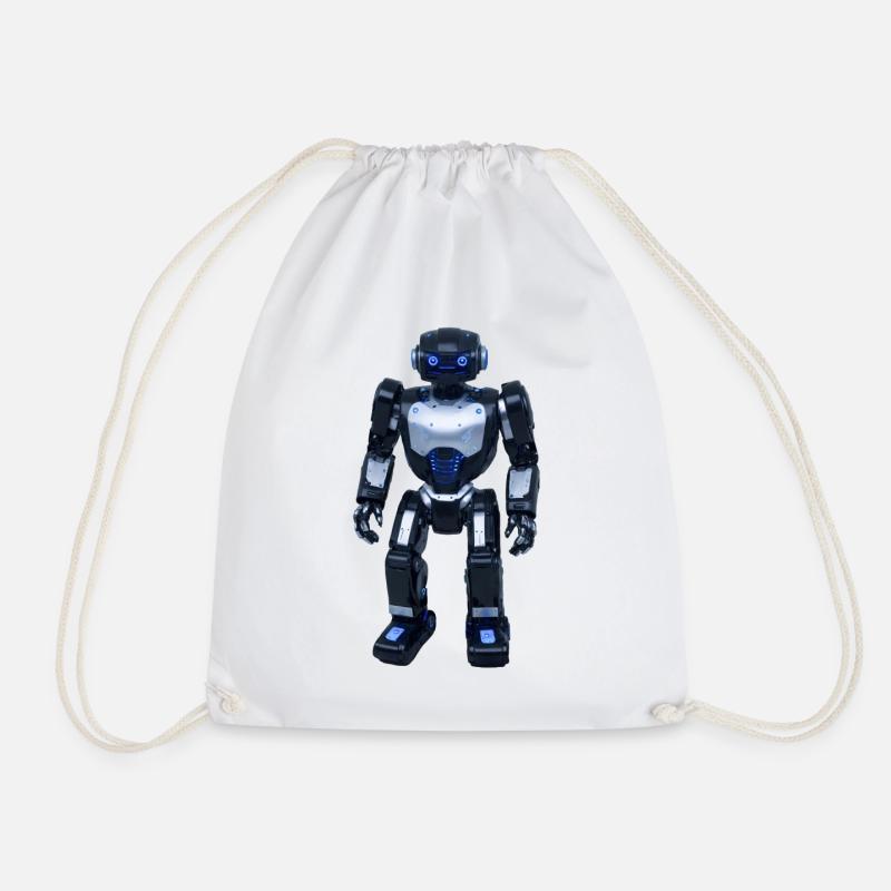 Roboter - Turnbeutel - Weiß
