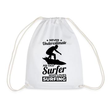 Surfer Opa - Turnbeutel - Weiß - Vorne