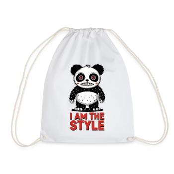 Panda i am the style - Drawstring Bag - white - Front