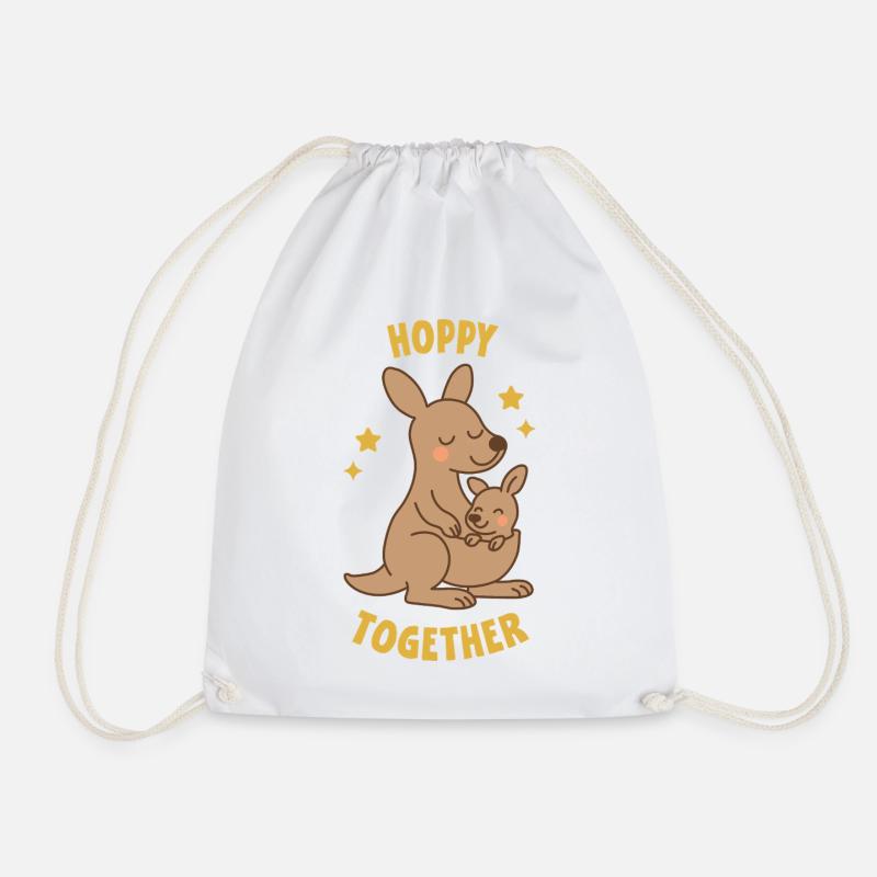 Hoppy together - Drawstring Bag - white