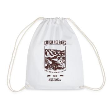 Canyon Red Rocks Arizona brown - Drawstring Bag - white - Front
