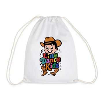 Danse en ligne Kids - Cowboys colorés - Cadeau - Sac de sport léger - blanc - Devant