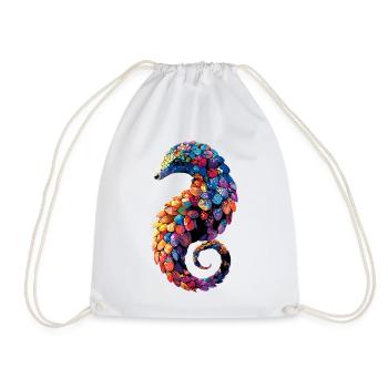 Pangolin Pangolin Pine Cone Pangolins - Drawstring Bag - white - Front
