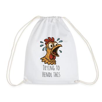 Trying to Hendl this saying - Drawstring Bag - white - Front