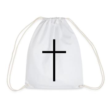 Croix étroite noire - Sac de sport léger - blanc - Devant