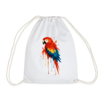 Perroquet Ara Watercolor Splash Art - Sac de sport léger - blanc - Devant