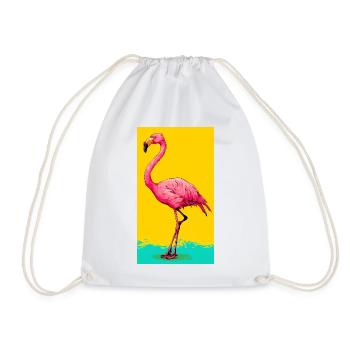 Flamingo - Turnbeutel - Weiß - Vorne