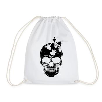 Halloween Skull Ghost - Drawstring Bag - white - Front