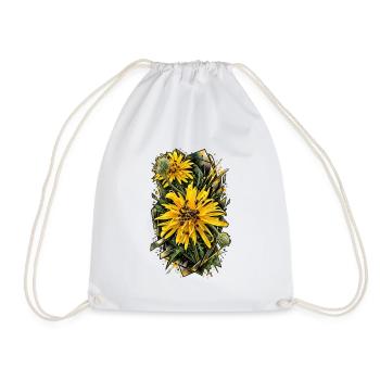 Sonnenblumen Prisma Blütenkunst - Turnbeutel - Weiß - Vorne