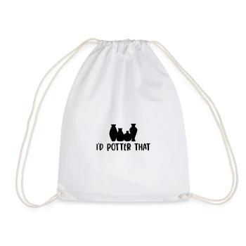 Idées cadeaux de poterie | Cours de poterie Céramique Poterie - Sac de sport léger - blanc - Devant