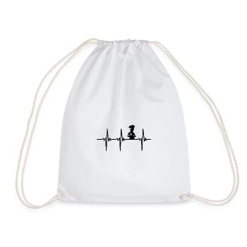Heartbeat for families, children, cooks - Drawstring Bag - white - Front