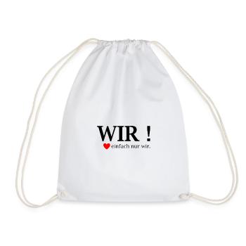 WE! Just us heart - Drawstring Bag - white - Front