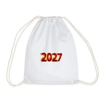 NEU – Frohes neues Jahr – 2027! - Turnbeutel - Weiß - Vorne