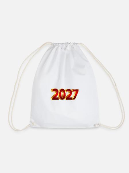 NEU – Frohes neues Jahr – 2027! - Turnbeutel - Weiß