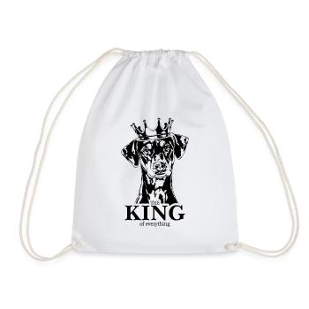 German Pinscher King of everything Wilsigns - Drawstring Bag - white - Front