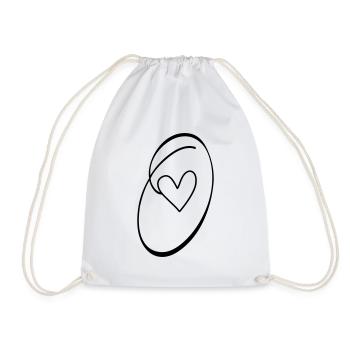 Letter O Letter O Calligraphy - Drawstring Bag - white - Front