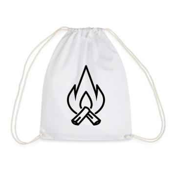 Campfire - Drawstring Bag - white - Front