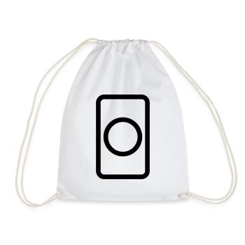 Zener Card | Hollow Circle - Drawstring Bag - white - Front