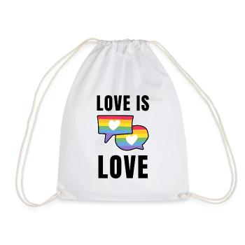 Love is love gay LGBT - Sac de sport léger - blanc - Devant
