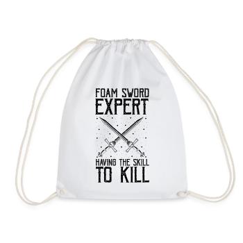 Larping for fantasy role-playing games and sword fights - Drawstring Bag - white - Front