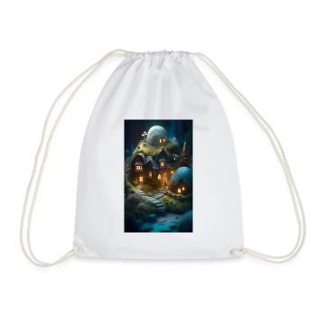 Paysage fantastique de chalet miniature confortable - Sac de sport léger - blanc - Devant